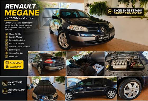 RENAULT MEGANE 2.0 DYNAMIQUE SEDAN 16V GASOLINA 4P MANUAL RENAULT MEGANE 2.0 DYNAMIQUE SEDAN 16V GASOLINA 4P MANUAL